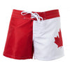 Canada Canadian Flag Women's Ladies Board Shorts Beach Surf-Cyberteez