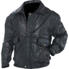 Biker Bomber Jacket Genuine Leather Motorcycle Flight Coat Lined-Cyberteez