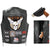 Biker Vest Concealed Carry Buffalo Leather Motorcycle CCW Skull Wings w/ 16 Patches