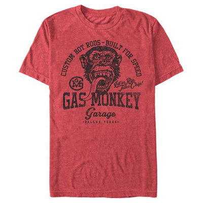 Gas Monkey Garage Custom Hot Rods Monkey RED T-Shirt Fast N Loud T-Shirt