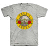 Guns N Roses Bullet Seal Logo HEATHER GRAY T-Shirt-Cyberteez