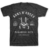 Guns N Roses Paradise City Skull Charcoal Gray T-Shirt-Cyberteez