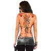 Biker Rocker Babe w/ Tattoos Women's Allover Longsleeve Costume T-Shirt-Cyberteez