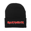 Iron Maiden Logo Fold Cuff Beanie Knit Hat Cap-Cyberteez