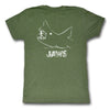 Jaws Chalkboard Forest Green Heather T-Shirt-Cyberteez