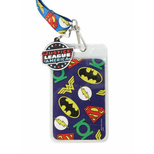 Justice League Batman Superman Wonder Woman Multi Logo Lanyard-Cyberteez