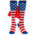 USA American Flag Patriotic Stars & Stripes Knee High Socks w/ Cape