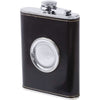 Flask w/ Built in Collapsible Liquor Shot Glass Stainless Steel Hip Pocket-Cyberteez