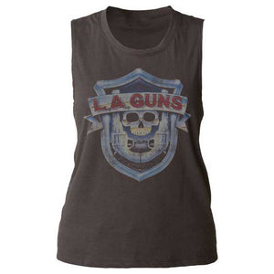 LA Guns Self-Titled Album Cover Women's Sleeveless Muscle Tank T-Shirt-Cyberteez