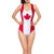 Canada Canadian Flag Logo Women's One Piece Swimsuit 