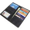 Passport Cover Black Leather Organizer Travel Wallet ID Holder Money Case-Cyberteez