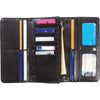 Wallet Womens ID Credit Card Case Holder Slim Tri-Fold Black Genuine Leather-Cyberteez