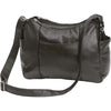 Purse Handbag Solid Black Lambskin Leather Bag w/ Phone Holder And Shoulder Strap-Cyberteez