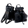 Purse Satchel Handbag Lambskin Leather Small Shoulder Bag Black Backpack-Cyberteez