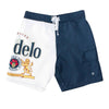 Modelo Board Shorts Beer Cerveza Label Logo Men's Swim Trunks-Cyberteez