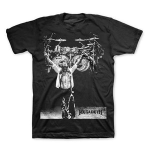 Megadeth Yamaha Drums Dave Mustaine Photo T-Shirt-Cyberteez