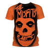 Misfits Fiend Skull Stencil Splatter All Over Print T-Shirt-Cyberteez