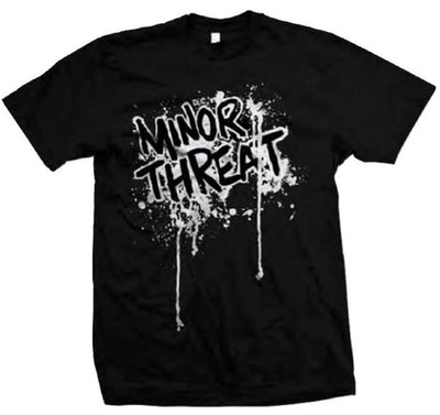Minor Threat Drip Logo Black T-Shirt
