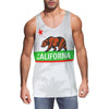 California Golden State Bear Flag Men's Tank Top-Cyberteez