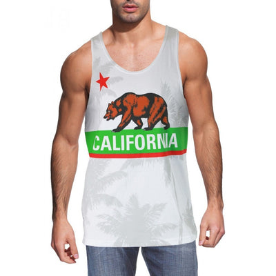 California Golden State Bear Flag Men's Tank Top