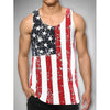 USA American Flag Men's Adult Distressed Patriotic Tank Top-Cyberteez