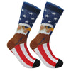 USA American Flag Bald Eagle Patriotic Stars & Stripes Knee High Socks-Cyberteez
