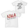 N.W.A NWA Straight Outta Compton Classic Logo WHITE T-Shirt-Cyberteez