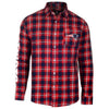 New England Patriots NFL Wordmark Embroidered Longsleeve Flannel Shirt-Cyberteez
