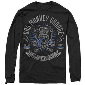 Gas Monkey Garage Monkey And Cross Pistons LONGSLEEVE Fast N Loud T-Shirt-Cyberteez