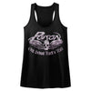 Poison Old School Rock N' Roll Skull Wings Logo Women's Racerback Tank Top-Cyberteez