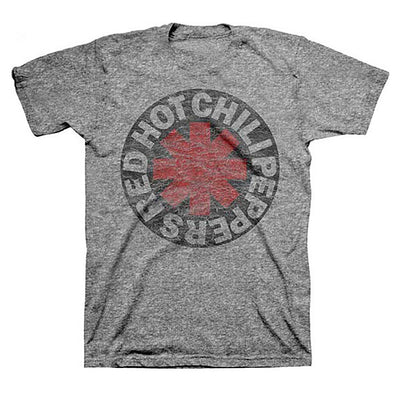 Red Hot Chili Peppers Asterisk Circle Gray T-Shirt