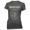 Ramones Presidential Seal Women's Distressed Logo Gray T-Shirt-Cyberteez