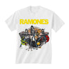 Ramones Road To Ruin Band Photo Cartoon White T-Shirt-Cyberteez