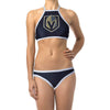 Vegas Golden Knights Women's Sport Bikini Halter Top Swimsuit-Cyberteez