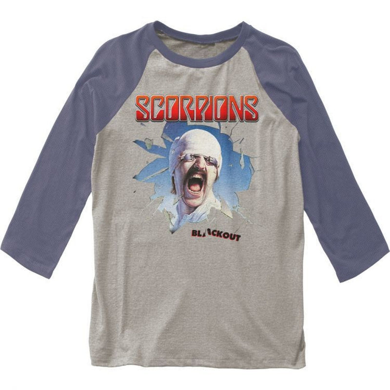 Scorpions Blackout Baseball Jersey Longsleeve T-Shirt-Cyberteez