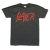 Slayer Logo Distressed Vintage Gray T-Shirt-Cyberteez
