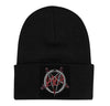 Slayer Pentagram Logo Fold Cuff Knit Beanie Hat-Cyberteez