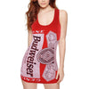 Budweiser King Of Beers Classic Label Women's Distressed Retro Tank Top-Cyberteez