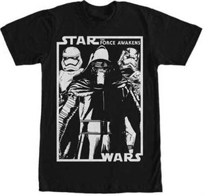 Star Wars Force Awakens Kylo Ren Black And White T-Shirt-Cyberteez