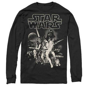 Star Wars Movie Poster Longsleeve T-Shirt-Cyberteez