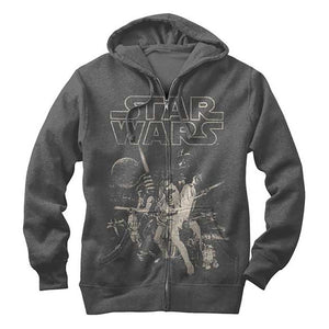 Star Wars Episode IV A New Hope Movie Poster Zip Hoody Sweatshirt-Cyberteez