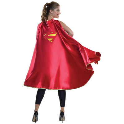 Supergirl Cape Deluxe Satin Lined Superman Costume w/ Embroidered Logo