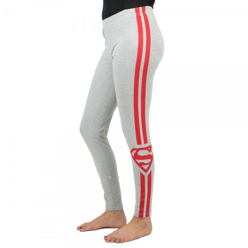 SUPERGIRL Superman Racer Stripe Womens Girls Active Fitness Pants Leggings-Cyberteez