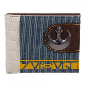 Star Wars Rogue One Rebel Alliance Logo Mixed Material Bi-Fold Wallet-Cyberteez