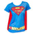 Supergirl Logo Women's Sublimated Superman Costume T-Shirt w/ Red Cape