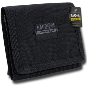 RapDom Tactical Black Rugged Tri-Fold Wallet-Cyberteez