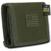 RapDom USA Tonal Olive Drab American Flag Tactical Tri-Fold Wallet-Cyberteez