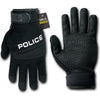 RapDom Tactical Police Black Digital Leather Duty Gloves-Cyberteez