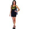 Batgirl Superhero Women's Tank Dress w/Cape Costume-Cyberteez