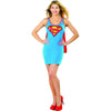 Supergirl Superhero Women's Tank Dress w/Cape Costume-Cyberteez